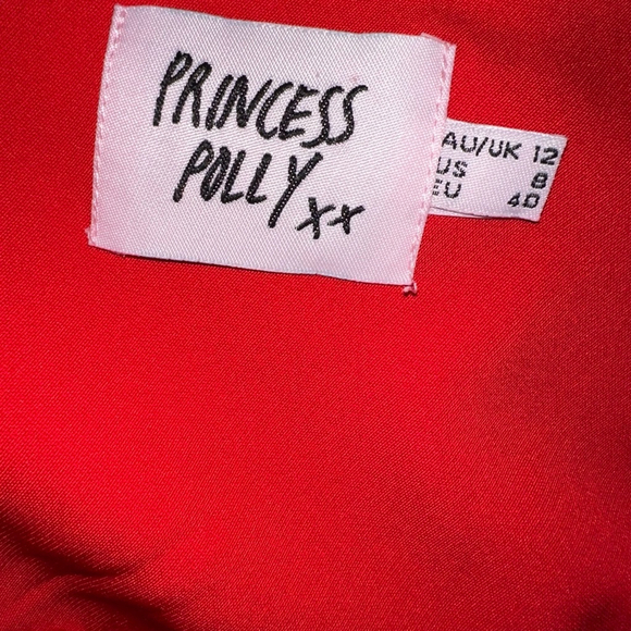 Women's Princess Polly xx Red Mini Dress Size 8 party long sleeve mini cocktail - Picture 6 of 8